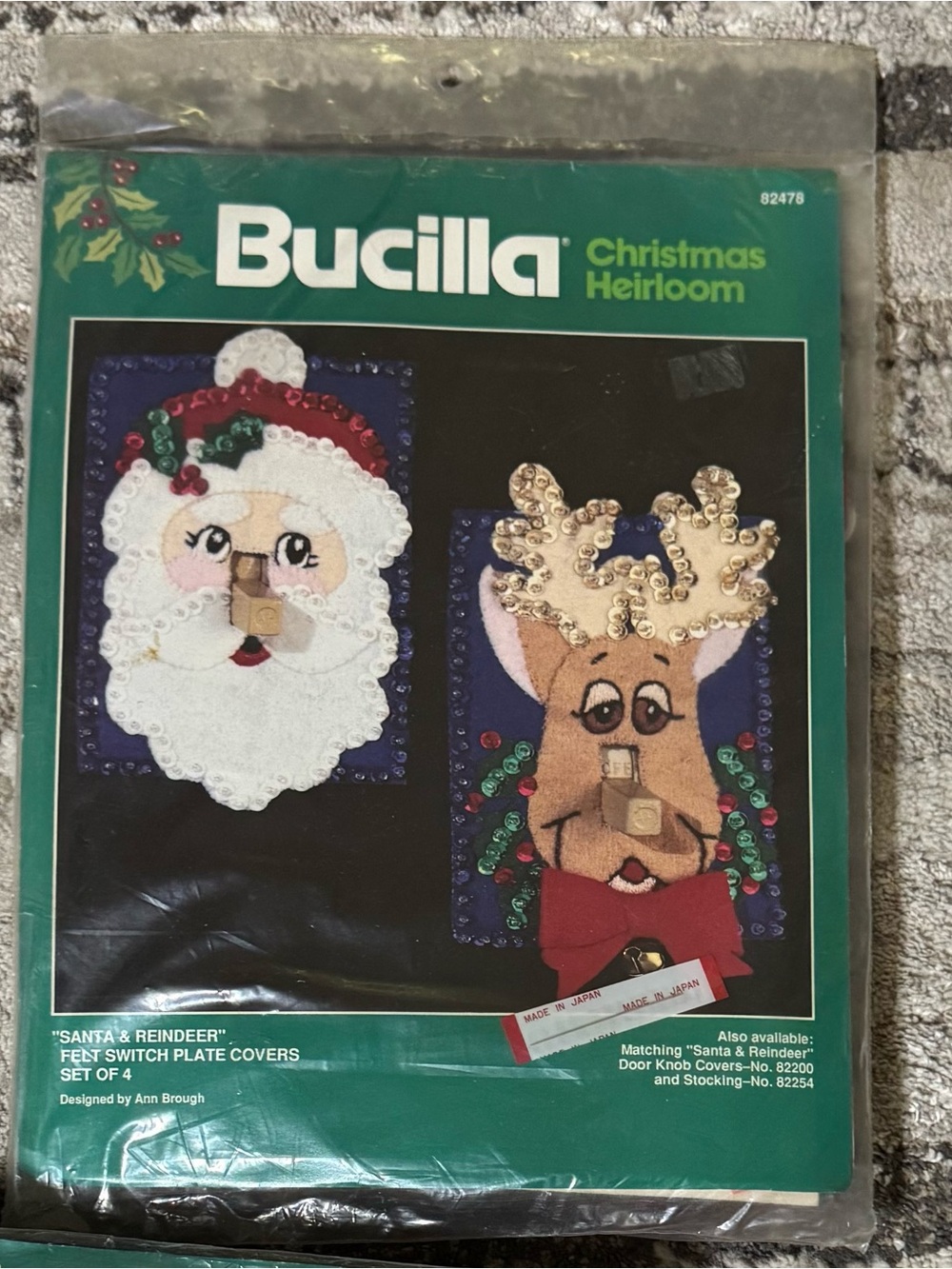 Bucilla Felt Applique Switch Plate covers kit - NEW - never opened